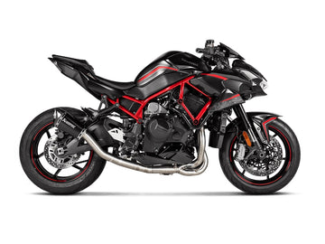 KAWASAKI Z H2 (1000cc) - (2020-2023) Akrapovic Full System (Black Titanium Silencer & Stainless Header) - Race (Optional Baffle Available)
