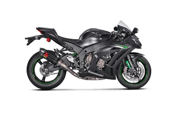 KAWASAKI ZX-10R / RR - (2016-2020) Akrapovic Carbon Silencer Stainless Racing Line 4-2-1 Complete System   - Race Removable Baffle