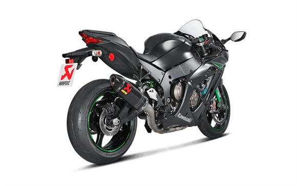 KAWASAKI ZX-10R / RR - (2016-2020) Akrapovic Carbon Silencer Stainless Racing Line 4-2-1 Complete System   - Race Removable Baffle
