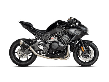 KAWASAKI Z H2 (1000cc) - (2020-2026) Akrapovic Black Titanium Silencer Slip-On Kit - ASZ Style - Race (Optional Baffle Available)