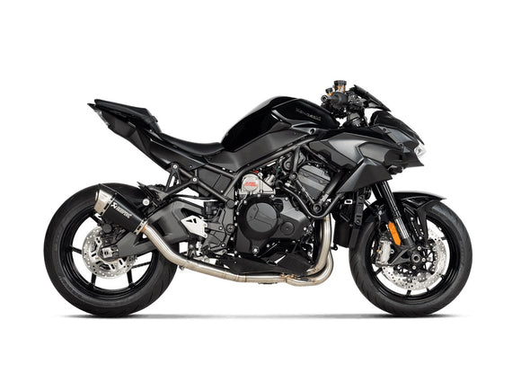 KAWASAKI Z H2 (1000cc) - (2020-2026) Akrapovic Black Titanium Silencer Slip-On Kit - ASZ Style - Race (Optional Baffle Available)