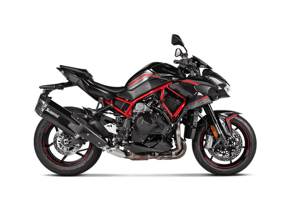 KAWASAKI Z H2 (1000cc) - (2020-2025) Akrapovic Black Titanium Silencer Slip-On Kit  - Road Legal