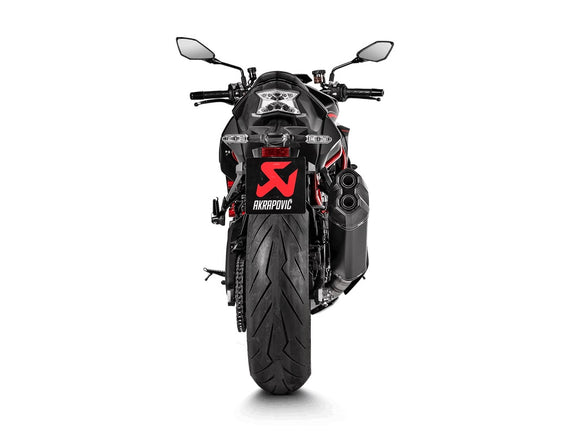 KAWASAKI Z H2 (1000cc) - (2020-2025) Akrapovic Black Titanium Silencer Slip-On Kit  - Road Legal