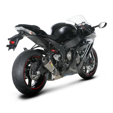 KAWASAKI ZX-10R - (2011-2015) Akrapovic Titanium Silencer Slip-On Kit (To OE headers) - Road Legal Removable Baffle