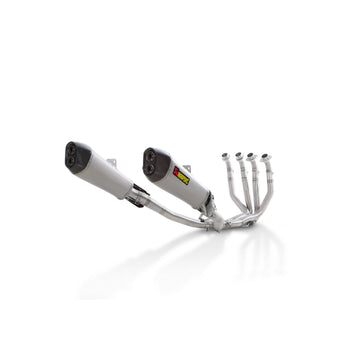KAWASAKI ZZR1400 - (2012-2020) Akrapovic Titanium Silencer Complete 4-2 Conical Header System - Hexagonal - Race Removable Baffle