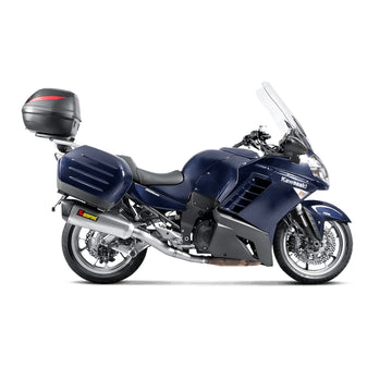 KAWASAKI GTR1400 - (2008-2018) Akrapovic Titanium Silencer Slip-On Kit - Road Legal Removable Baffle