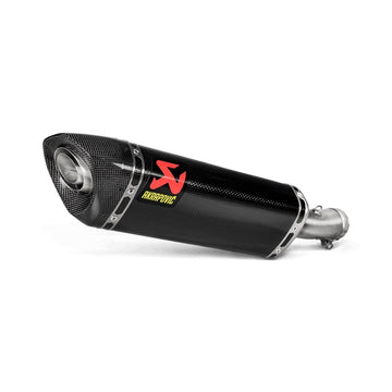 KAWASAKI Z400 - (2019-2026) Akrapovic Carbon Silencer Slip-On Kit - Hexagonal - Race Removable Baffle