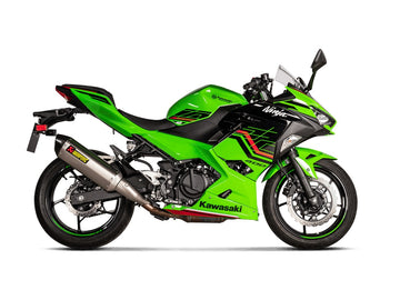 KAWASAKI Ninja 400 - (2018-2023) Akrapovic Titanium Silencer Slip-On Kit - Hexagonal - Road Legal