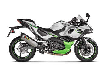 KAWASAKI Z7 Hybrid - (2024-2026) Akrapovic Titanium Silencer Slip-On Kit - Road Legal