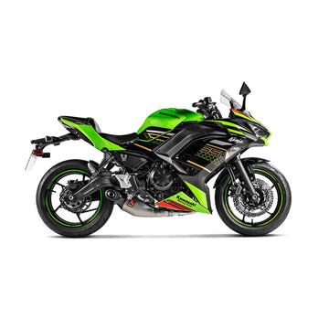 KAWASAKI Z650 - (2021-2023) Akrapovic Titanium Silencer Complete Stainless 2-1 System - E-Marked