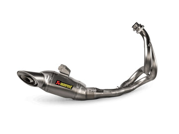 KAWASAKI Ninja 650 - (2017-2023) Akrapovic Titanium Silencer Complete Stainless 2-1 System - Race Removable Baffle