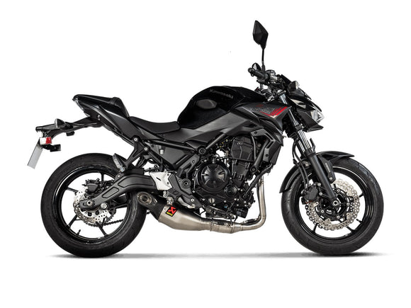 KAWASAKI Z650 - (2021-2026) Akrapovic Titanium Silencer Complete Stainless 2-1 System - Road Legal