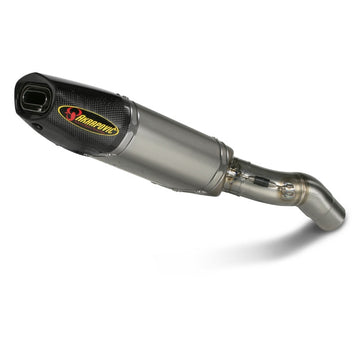 KAWASAKI ZX-6R - (2007-2008) Akrapovic Titanium Silencer Slip-On Kit  (With Carbon Outlet Cap) - Road Legal Removable Baffle