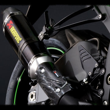 KAWASAKI ZX-6R - (2013-2018) Akrapovic Carbon Silencer Slip-On Kit - Road Legal Removable Baffle