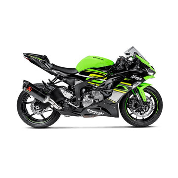KAWASAKI ZX-6R - (2024-2026) Akrapovic Carbon Silencer Slip-On Kit - Race Removable Baffle