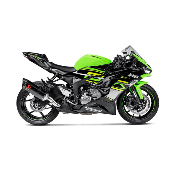 KAWASAKI ZX-6R - (2024-2026) Akrapovic Carbon Silencer Slip-On Kit - Race Removable Baffle