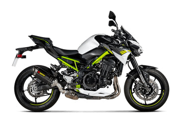 KAWASAKI Z900 - (2020-2024) Akrapovic Carbon Silencer Slip-On Kit - Hexagonal - Road Legal - A2 Models Only