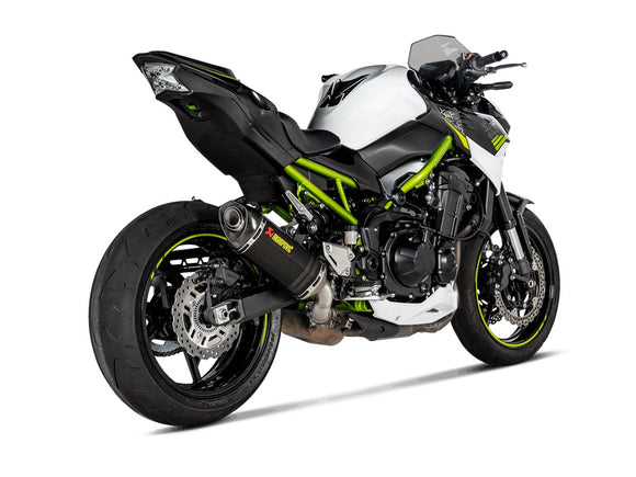KAWASAKI Z900 - (2020-2024) Akrapovic Carbon Silencer Slip-On Kit - Hexagonal - Road Legal - A2 Models Only
