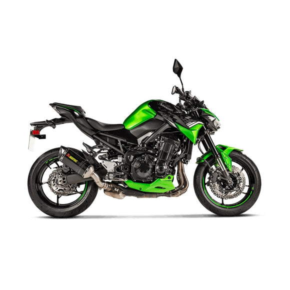 KAWASAKI Z900 - (2020-2024) Akrapovic Carbon Silencer Slip-On Kit - Hexagonal - Road Legal