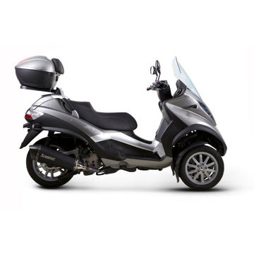 PIAGGIO MP3 400 - (2008-2023) Akrapovic SP Titanium Slip-On Kit - Satin Black Silencer - Road Legal Removable Baffle