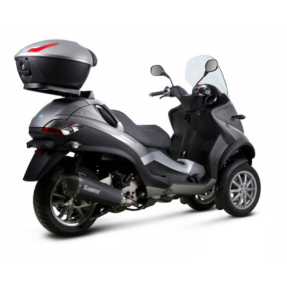 PIAGGIO MP3 400 - (2008-2023) Akrapovic SP Titanium Slip-On Kit - Satin Black Silencer - Road Legal Removable Baffle