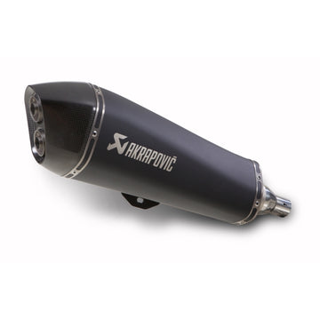 PIAGGIO MP3 400 - (2008-2023) Akrapovic SP Titanium Slip-On Kit - Satin Black Silencer - Road Legal Removable Baffle