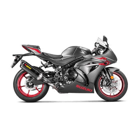 SUZUKI GSX-R1000 - (2017-2022) Akrapovic Carbon Silencer Slip-On Kit - (Carbon Outlet Cap) Hexagonal - Road Legal