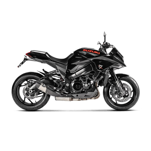 SUZUKI Katana (1000cc) - (2019-2020) Akrapovic Titanium Silencer Slip-On Kit - With Carbon Heatshield - Road Legal