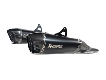 SUZUKI GSX1300R Hayabusa - (2021-2026) Akrapovic Titanium Silencer Slip-on Kit - Twin Black - Road Legal