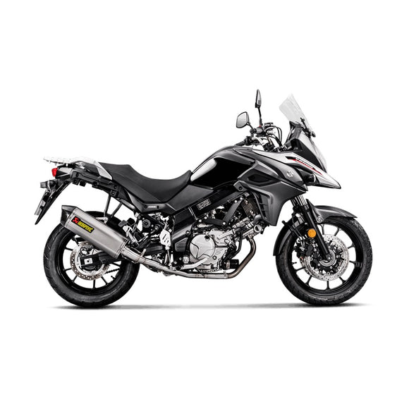 SUZUKI V-Strom 650 / XT - (2017-2022) Akrapovic Racing Line Titanium Silencer 3/4 De-cat System - Race Removable Baffle