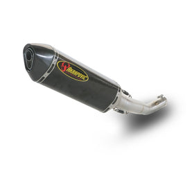 SUZUKI GSX-R750 - (2006-2007) Akrapovic Carbon Silencer Slip-On Kit - Full Length Side Fitment - Hexagonal - Road Legal Removable Baffle