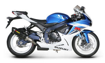 SUZUKI GSX-R750 - (2011-2018) Akrapovic Carbon Silencer Slip-On Kit - Hexagonal - Road Legal Removable Baffle