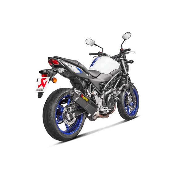 SUZUKI SV650 - (2016-2025) Akrapovic Carbon Silencer Slip-On Kit  - Hexagonal - Road Legal