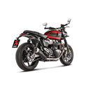 TRIUMPH Thruxton / R / RS (1200cc) - (2016-2020) Akrapovic Titanium Twin Silencer Slip-On Kit - Road Legal