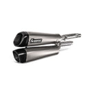 TRIUMPH Scrambler 1200 XC / XE - (2019-2020) Akrapovic Titanium Twin Silencer Slip-On Kit - Road Legal