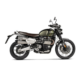 TRIUMPH Scrambler 1200 XC / XE - (2019-2020) Akrapovic Titanium Twin Silencer Slip-On Kit - Road Legal