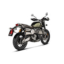 TRIUMPH Scrambler 1200 XC / XE - (2019-2020) Akrapovic Titanium Twin Silencer Slip-On Kit - Road Legal