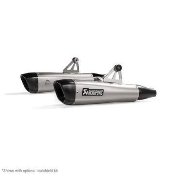 TRIUMPH Bonneville T120 (1200cc) - (2016-2020) Akrapovic Titanium Twin Silencer Slip-On Kit - Road Legal