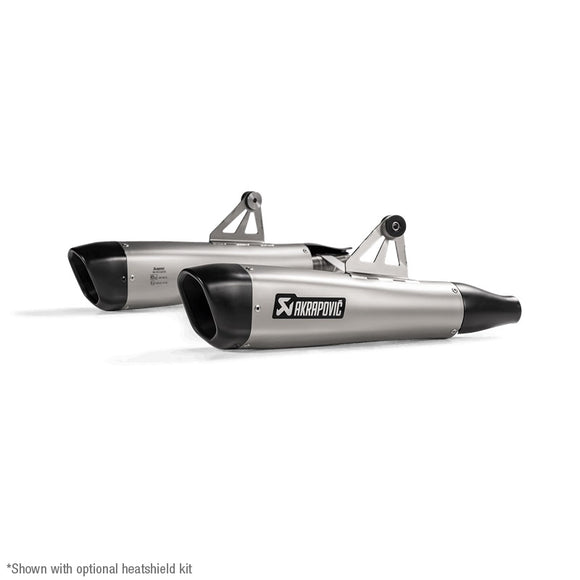 TRIUMPH Bonneville T120 (1200cc) - (2016-2020) Akrapovic Titanium Twin Silencer Slip-On Kit - Road Legal