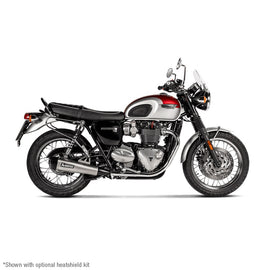 TRIUMPH Bonneville T100 (900cc) - (2017-2020) Akrapovic Titanium Twin Silencer Slip-On Kit - Road Legal
