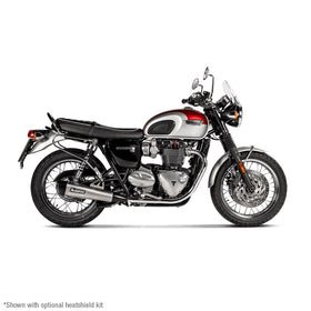 TRIUMPH Bonneville T100 (900cc) - (2017-2020) Akrapovic Titanium Twin Silencer Slip-On Kit - Road Legal