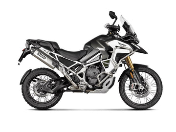 TRIUMPH Tiger 1200 X / Explorer All Models - (2022-2024) Akrapovic Titanium Silencer Slip-On Kit - Road Legal