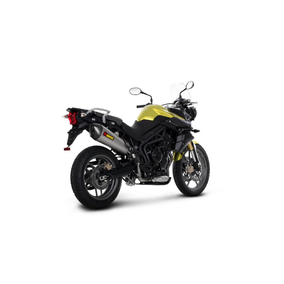 TRIUMPH Tiger 800 XC / XR - (2015-2016) Akrapovic Titanium Silencer Slip-On Kit - Hexagonal - Road Legal Removable Baffle