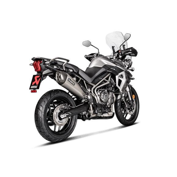 TRIUMPH Tiger 800 XC / XR - (2017-2020) Akrapovic Titanium Silencer Slip-On Kit - Road Legal