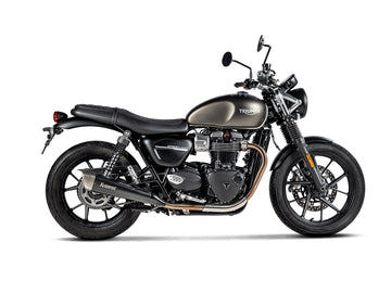 TRIUMPH Street Twin / Street Cup (900cc) - (2019-2020) Akrapovic Titanium Twin Silencer Slip-On Kit - Road Legal