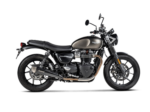 TRIUMPH Street Twin / Street Cup (900cc) - (2019-2020) Akrapovic Titanium Twin Silencer Slip-On Kit - Road Legal