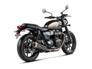 TRIUMPH Street Twin / Street Cup (900cc) - (2019-2020) Akrapovic Titanium Twin Silencer Slip-On Kit - Road Legal