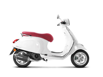 VESPA Primavera 125ie 3v - (2017-2020) Akrapovic SP Titanium Full System - Black Hexagonal Silencer (for models with iGet engines) - (Optional Cat Conv. Required To be Fully Road