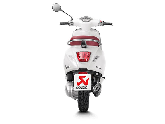 VESPA Primavera 125ie 3v - (2017-2020) Akrapovic SP Titanium Full System - Black Hexagonal Silencer (for models with iGet engines) - (Optional Cat Conv. Required To be Fully Road