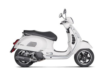 VESPA GTS125ie Super - (2021-2024) Akrapovic Slip-On Kit - Black Titanium Sleeve With Carbon End Cap - Road Legal (Euro 4/5 Models)